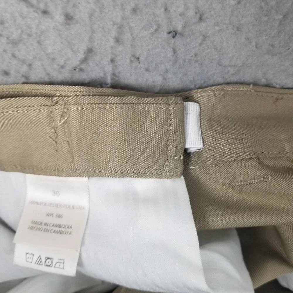 Haggar Shorts Mens 38 Beige Chino Polyester Microfiber‎ 10 Inseam Casual Summer